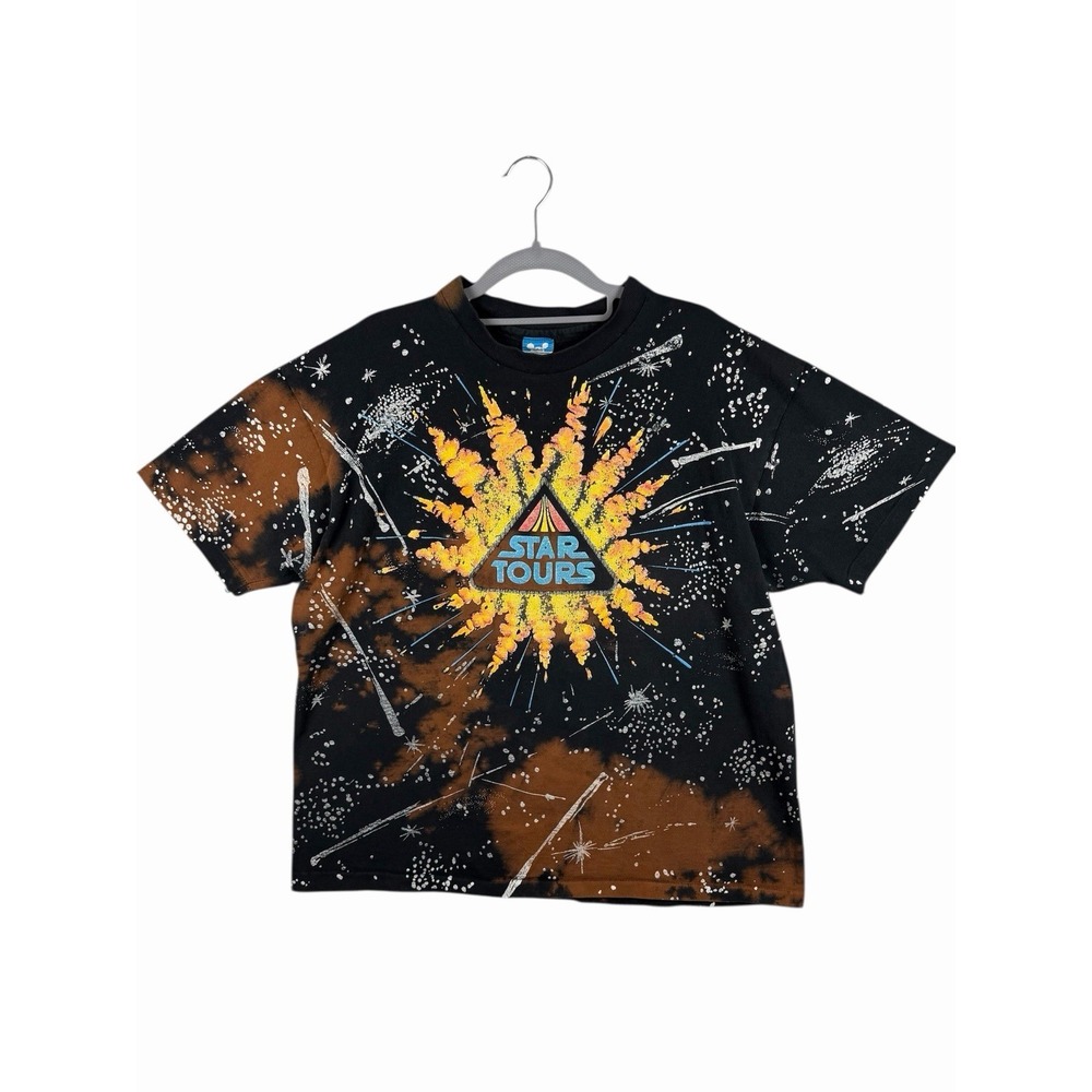 Vintage Star Tours Star Wars Disney AOP Single Stitch T-Shirt Men's OS